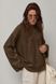 В&rsquo;язаний джемпер oversize з широкими рукавами - коричневий цвет, ONE SIZE (є розміри) 9064 фото 1