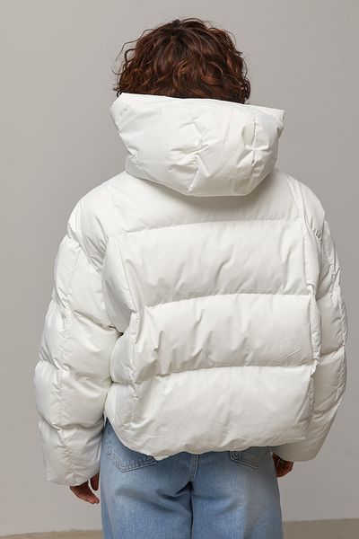 Коротка куртка oversize з капюшоном - білий цвет, ONE SIZE (є розміри) 0081 фото